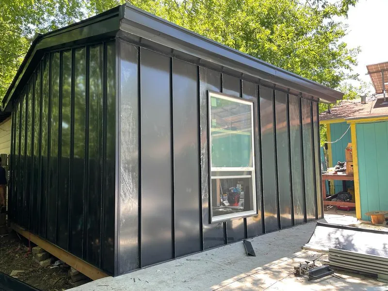 Black standing seam metal wall panels for Metal Roof Installation in Huber Heights